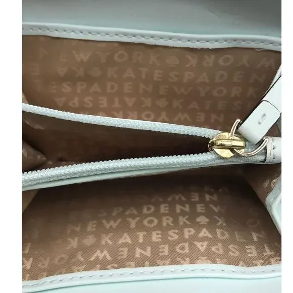 KATE SPADE Pebble Leather Pale Green Keychain Wallet, EUC - Picture 6 of 11